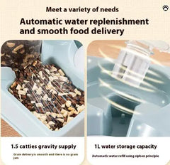 Automatic Cat Food and Water Feeder