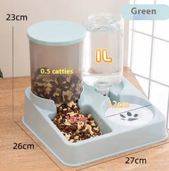 Automatic Cat Food and Water Feeder